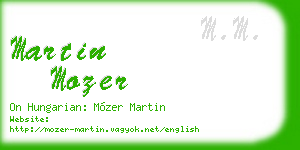 martin mozer business card